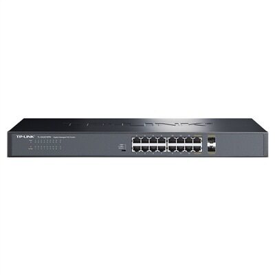TP-LINK TL-SG2218PE千兆网管16口PoE交换机SFP大功率16(PoE)+2S