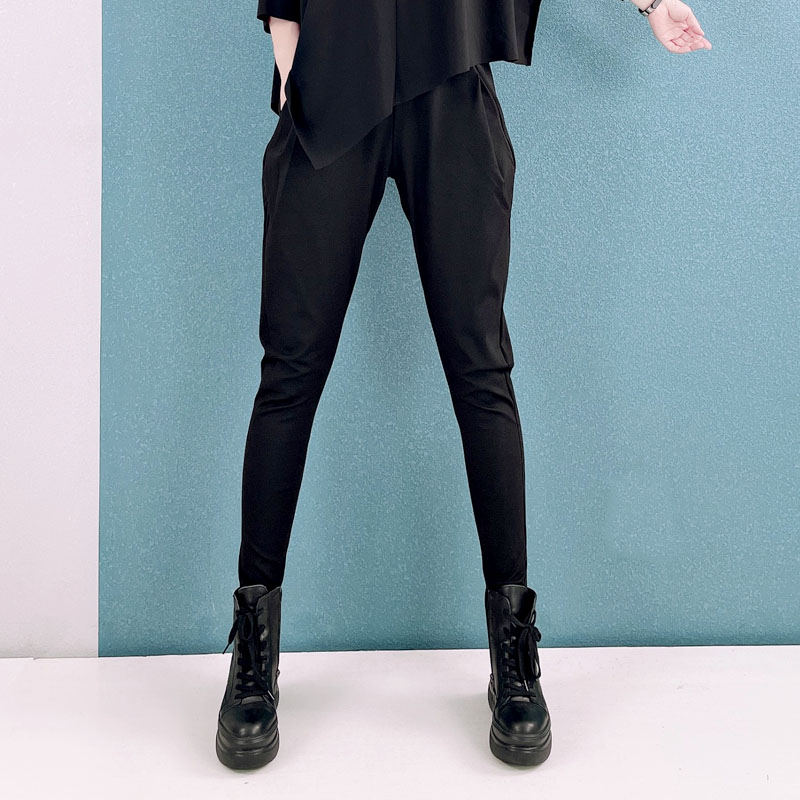 福气2025春秋韩版个性休闲女小脚哈伦裤垮裤弹力打底靴裤马裤显瘦
