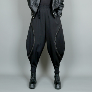 宽松大版 弹力靴裤 小脚哈伦裤 休闲长裤 2026春秋新潮灯笼裤 女韩版