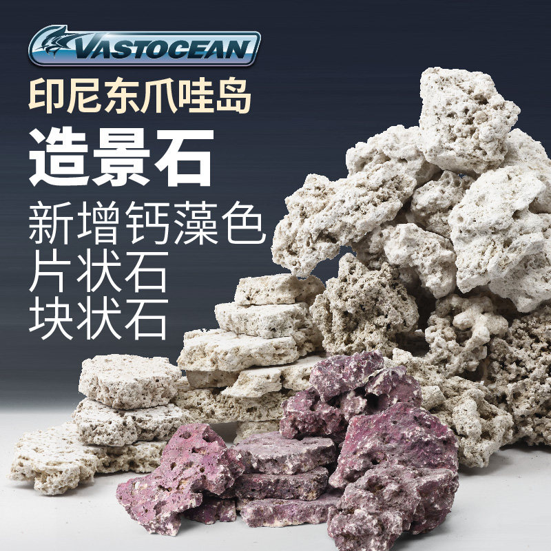 Vastocean印尼爪哇岛干岩石海缸造景石代替活石人工开采死石培菌