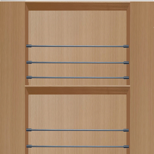 可裁切黑色铁艺圆管层板支撑杆隔板吊杆柜子边栏杆拦档杆装饰横杆