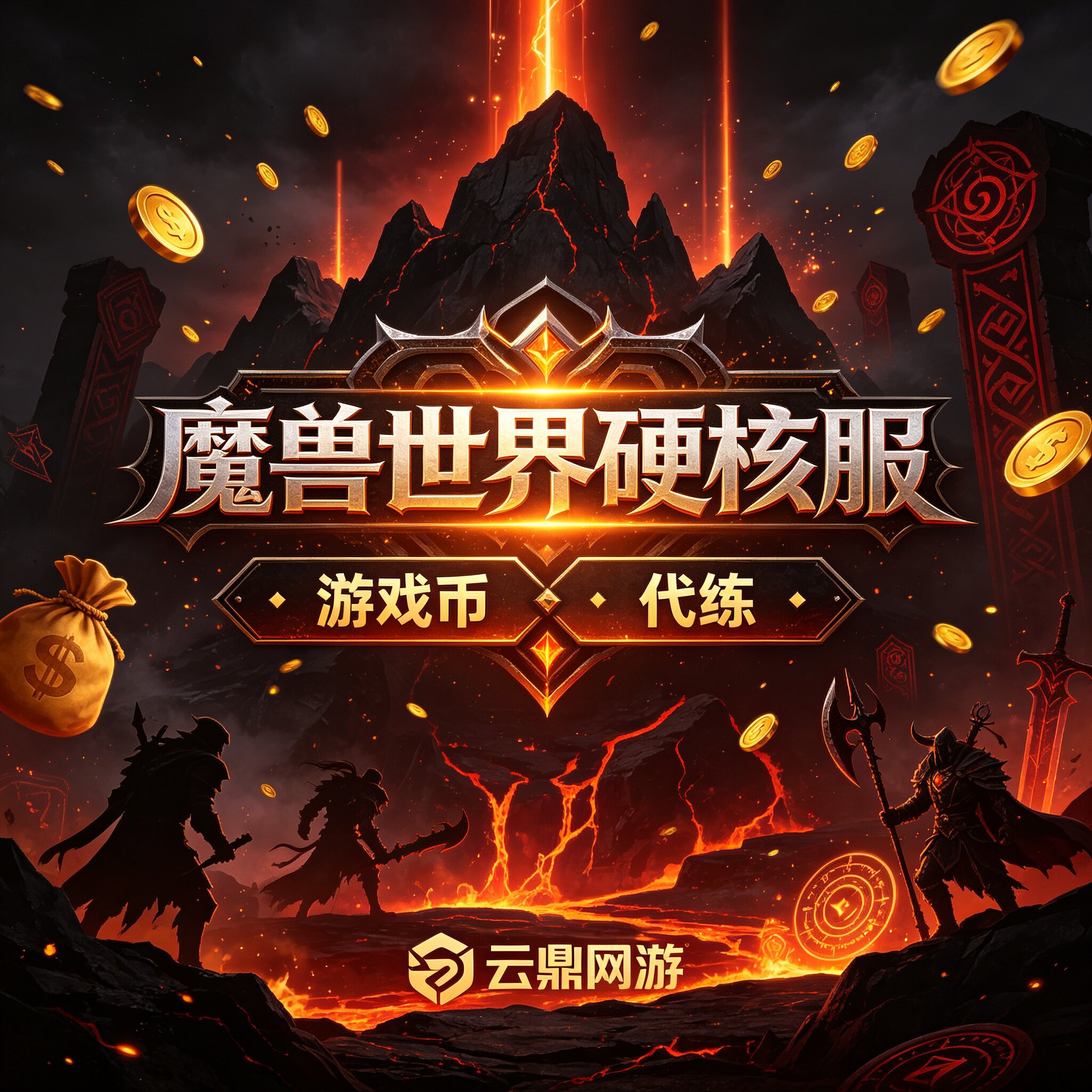魔兽世界硬核服硬汉服联盟部落游戏币和代练代打服务