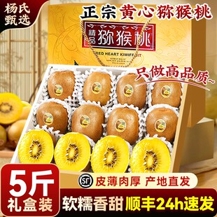 顺丰礼盒正宗黄心猕猴桃新鲜包邮蒲江30枚奇异金果孕妇大水果整箱