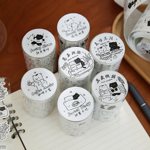 小猫碎碎念卡通咕卡胶带