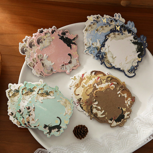 猫之序章浮雕烫金便签纸