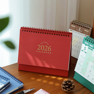 小日子不翻篇2026年简约基础桌面纯色小台历2025月计划记事本日历