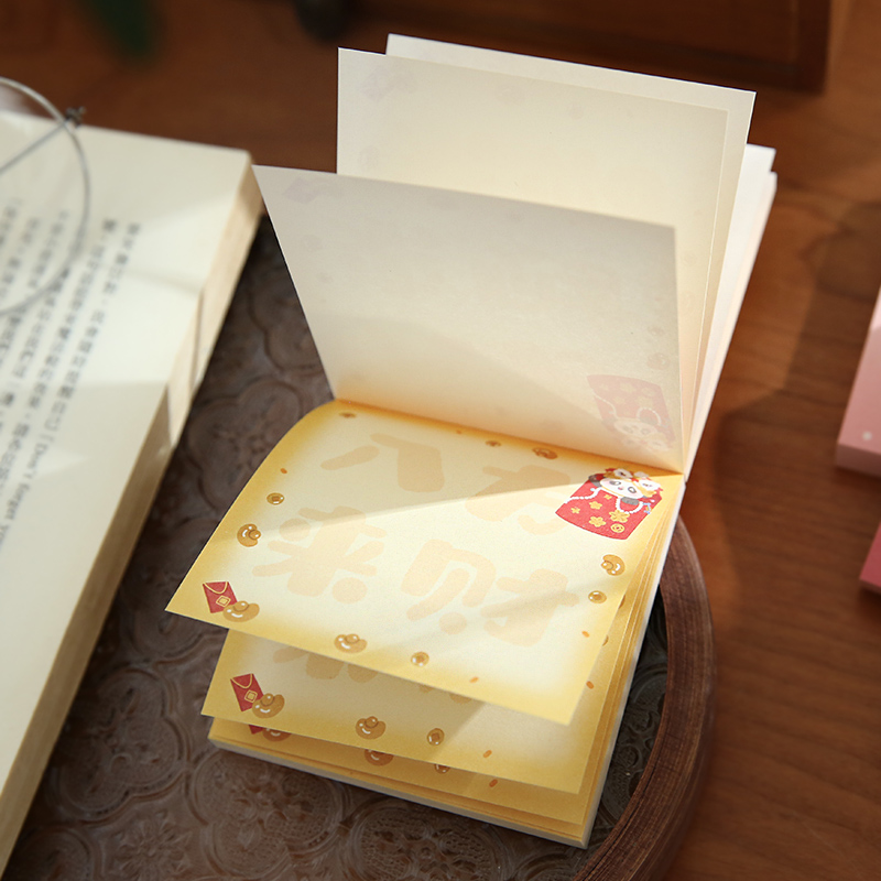 小日子不翻篇 福嘟嘟迎新年便签纸 新年熊猫便签本高颜值可撕本子