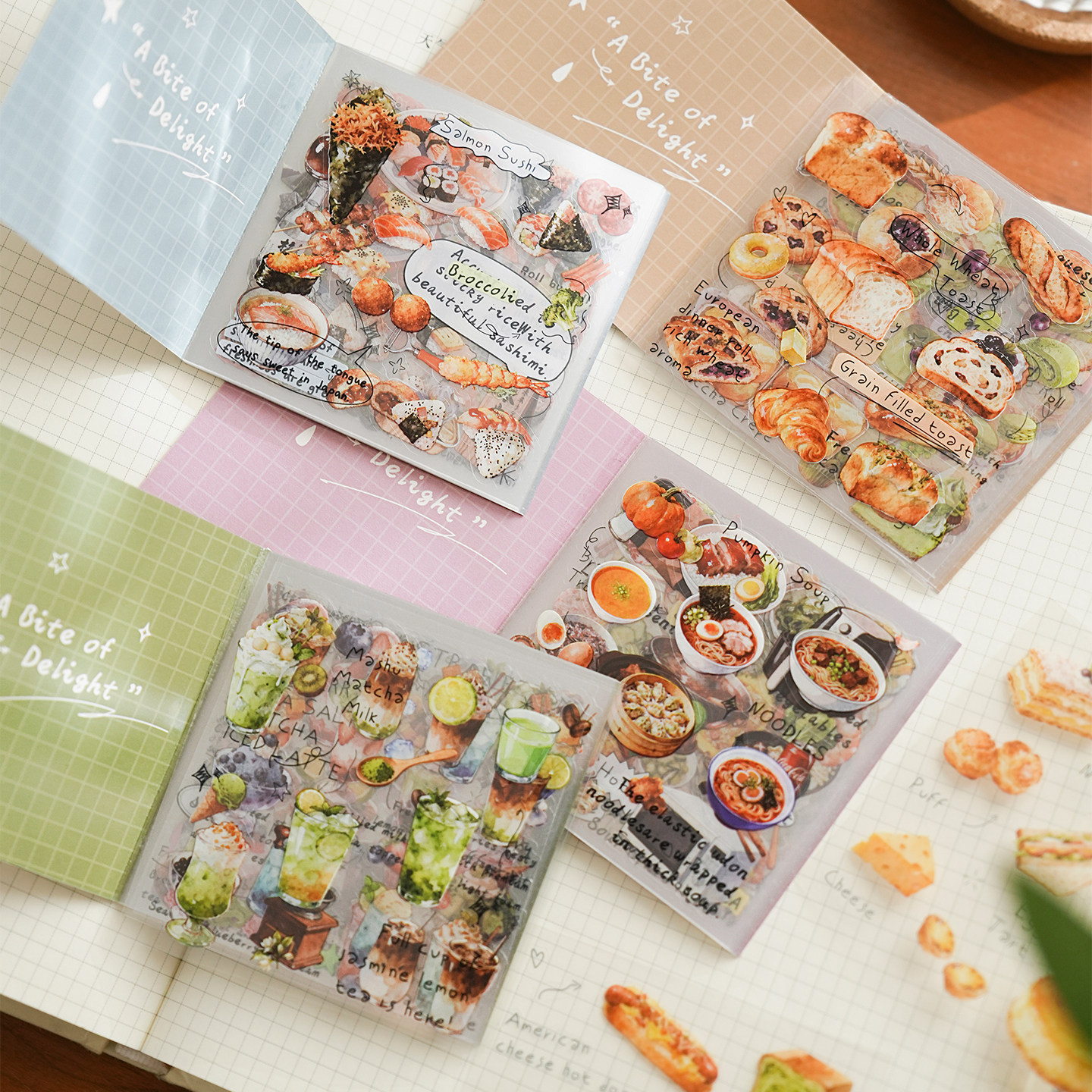 小日子不翻篇 烘焙点心美食手绘图案日常记录手帐装饰pet贴纸书