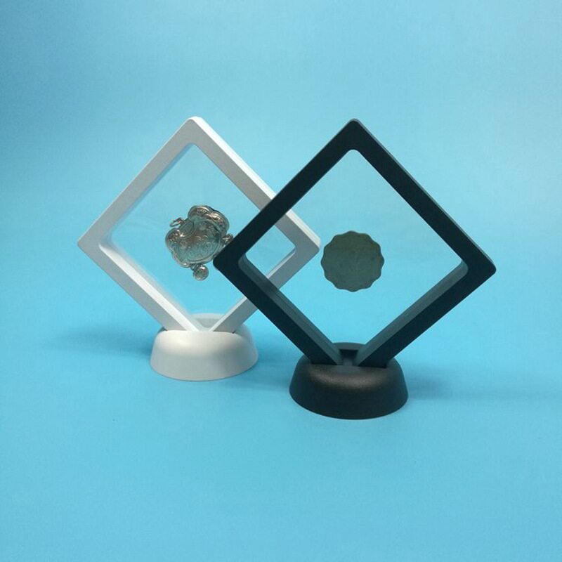 透明3d弹性薄膜悬浮盒 用塑胶包装盒 u盘包装亚克力圆形展示盒