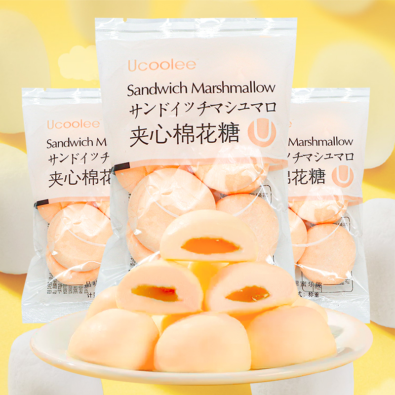 优可丽棉花糖零食多口味糖果500g