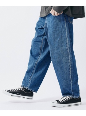 日单2025春新品水洗高腰宽松小脚百搭复古牛仔裤JOURNAL STANDARD