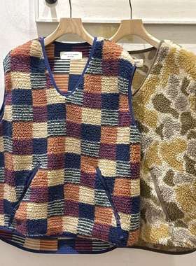 日单 2025秋冬季新款复古百搭休闲保暖摇粒绒背心马甲 BEAMS BOY