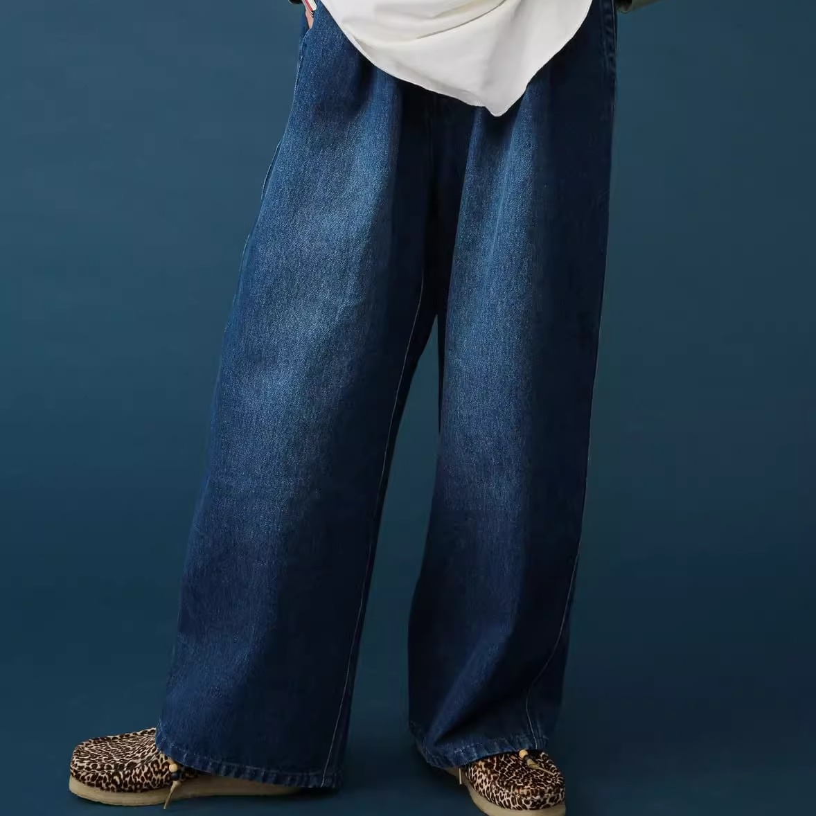 小野人复古宽松牛仔裤BEAMSBOY