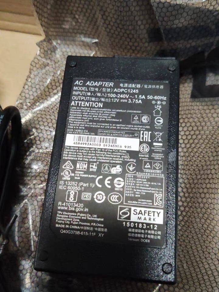 适用AOC 飞利浦i2351Fe i2353Ph12v 3.75a 4A电源适配器ADPC1245高性价比高么？