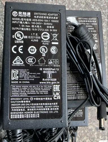 熔纤机19V3.42A 电源适配器 ADS-65HI-19A-1 19065E充电器线