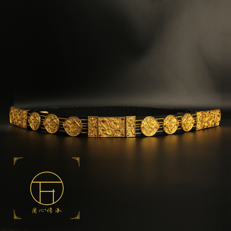 明代腰带 古代腰带 带板 古代金银器 汉服首饰金银器配饰婚礼服饰