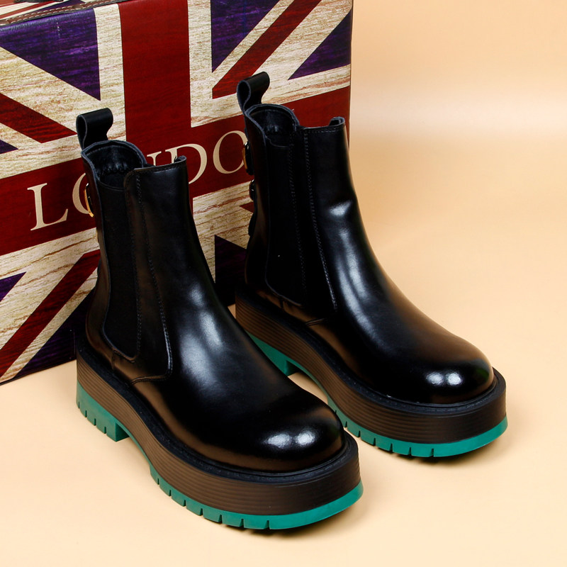 CHELSEA BOOTS MENS HIGH STREET VINTAGE BRITISH STYLE HIGHTOP FALL|WINTER 2022 NEW PLATFORM INNER HEIGHTENED VERSATILE BOOTS