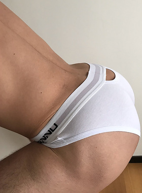 ADANNU新款挖镂漏空性感士三角裤棉质u凸囊袋透气内裤AD7501