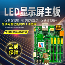 灵信LS-T8单双色4G无线网口串口232二次开发LED显示屏485控制卡