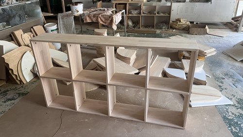 书架落地置物架客厅一体收纳实木靠墙组合格子柜矮家用幼儿园书柜