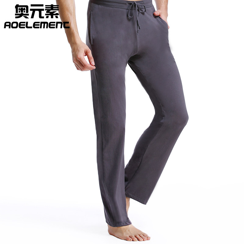 夏季薄款休闲家居裤纯棉男士睡裤长裤大码宽松空调跑步运动居家裤