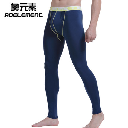 男士秋裤枪弹修身单件分离青年莫代尔紧身保暖裤线裤打底裤薄冬季