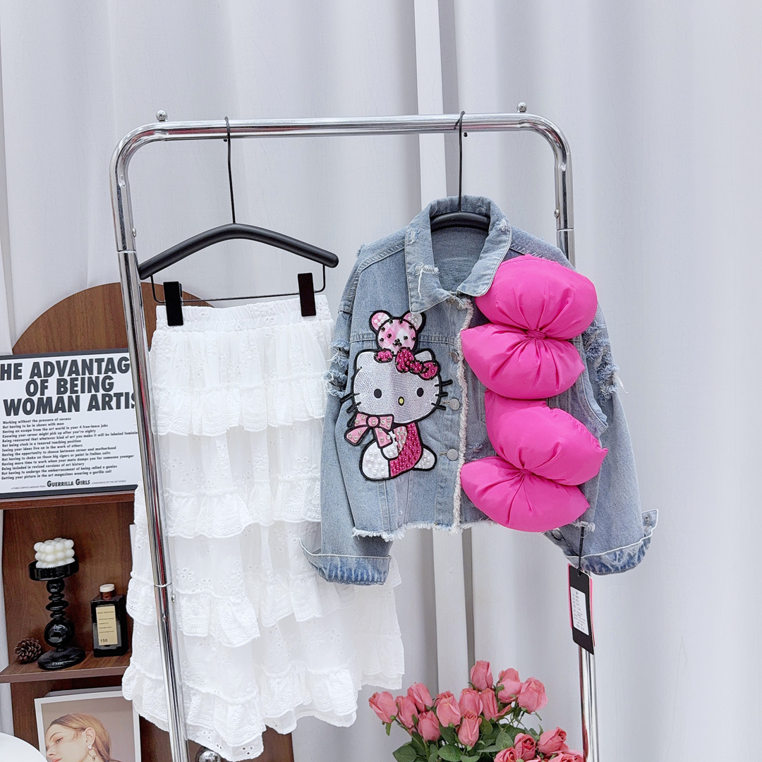 女童牛仔外套2025秋季新款