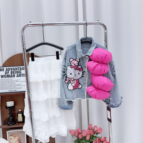 女童牛仔外套2025秋季新款