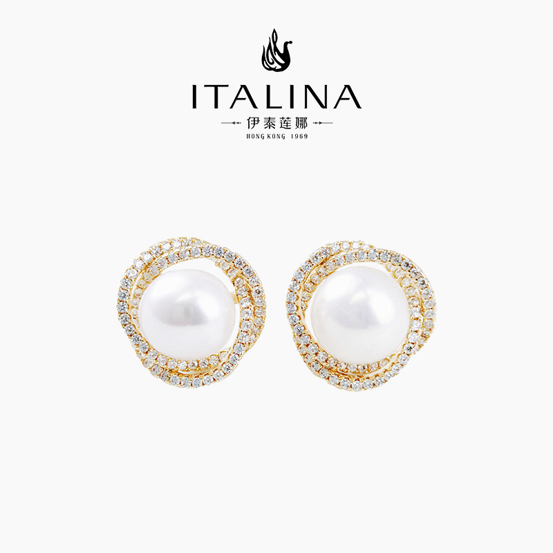 伊泰莲娜轻奢法式淡水珍珠无耳洞耳夹款925银针耳环气质百搭耳饰