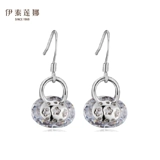 Гипоаллергенная защитная сумка, серьги, изысканный стиль, в цветочек, популярно в интернете