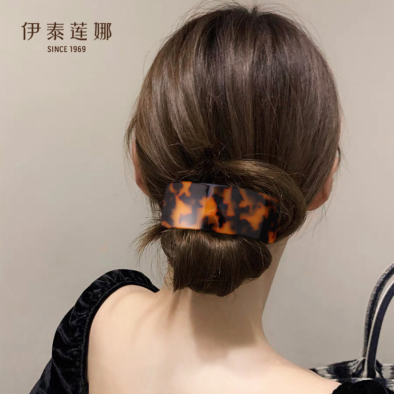 简约时尚弧形拱夹发量多醋酸发夹图片