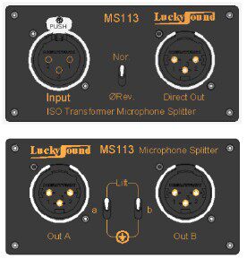 乐士达Luckysound MS113 MS813 MS1213 MS1613 话筒信号分配器