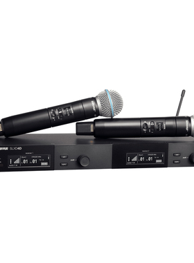 Shure/舒尔 SLXD24/SM58BETAA一拖二专业数字无线话筒麦克风