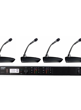 SHURE 舒尔ULXD4Q/ULXD8+MX415一拖四数字无线会议话筒