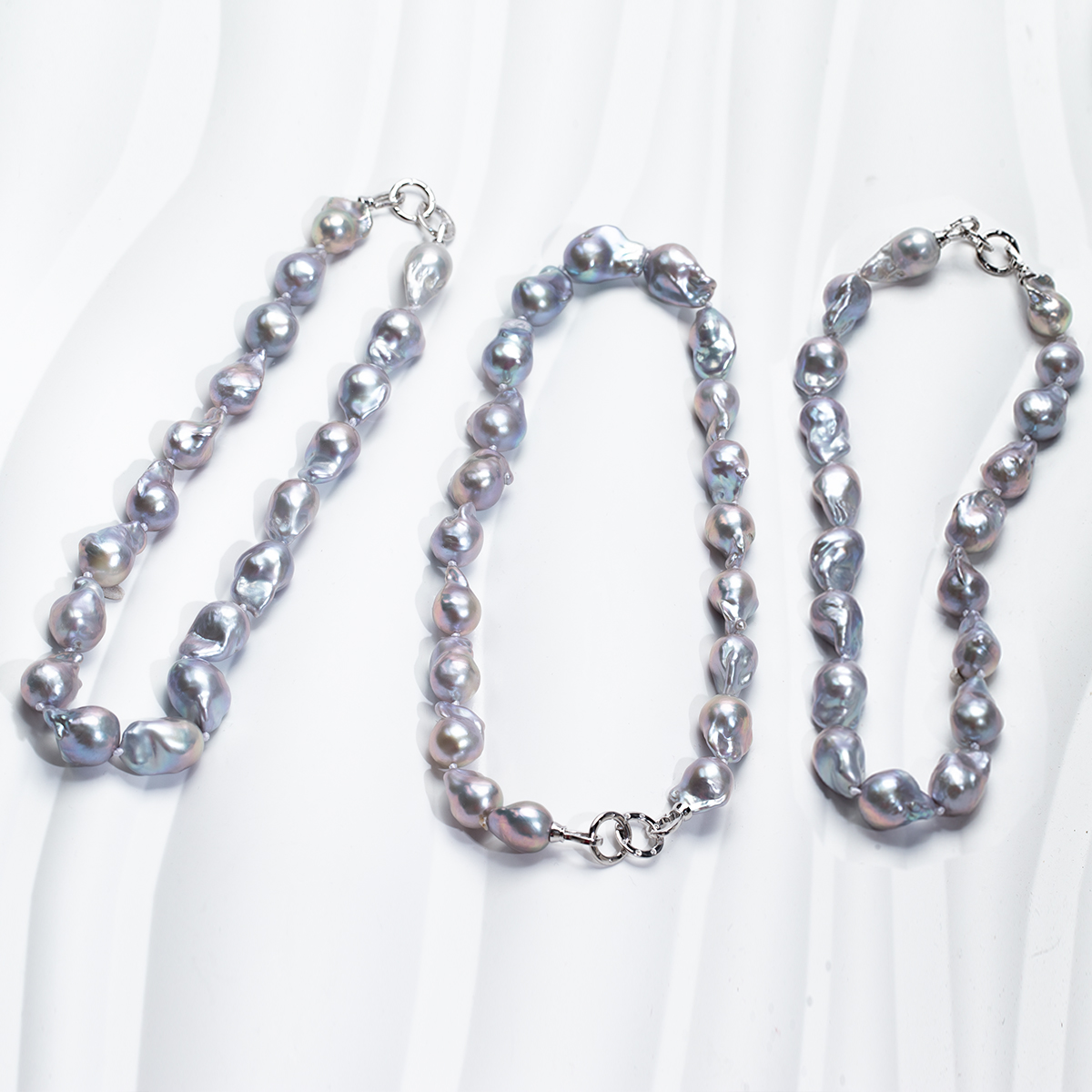 【蓝血贵族】天然淡水满串巴洛克不规则项链（多样性发货发一）