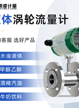 锐凌高精度液体涡轮流量计水甲醇柴油酒精LWGY-RL防爆流量传感器