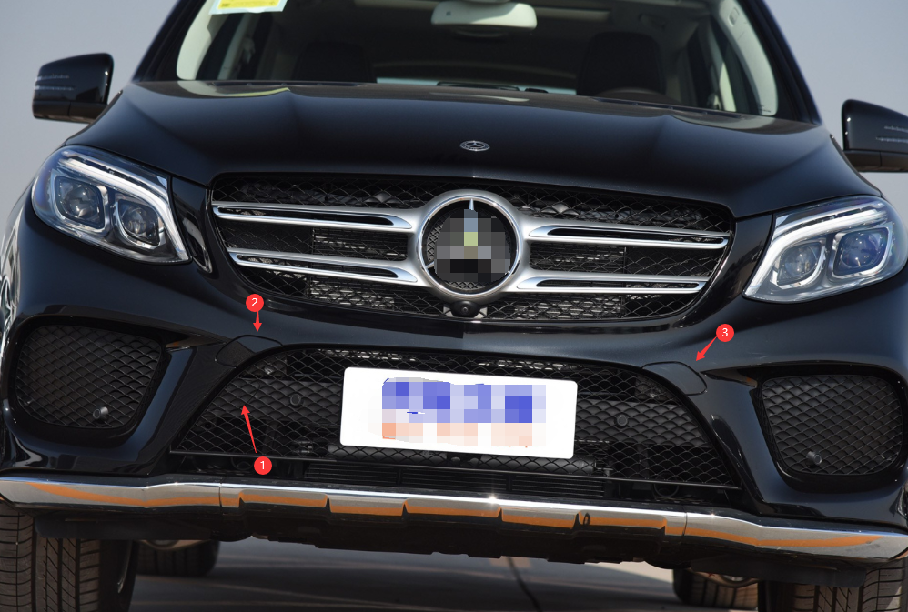 适配奔驰16-19年奔驰GLE前杠拖车盖GLE350 300 GLS400后保牵引钩