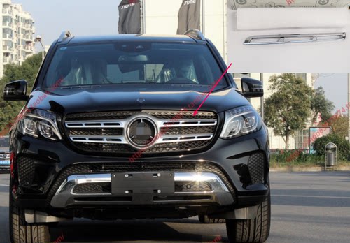 适配老款奔驰GLS500中网亮条ML350 GLE400GL550 500中网标底座166