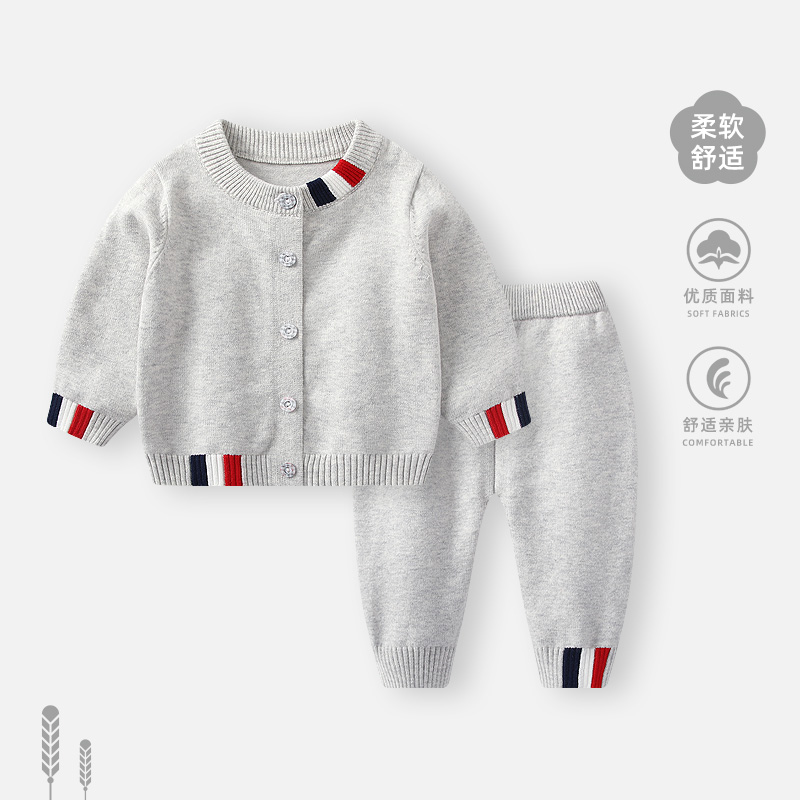 男宝宝毛衣秋冬洋气男童套装
