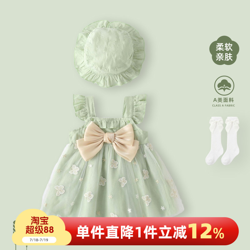2025婴儿夏装薄款公主裙周岁礼服