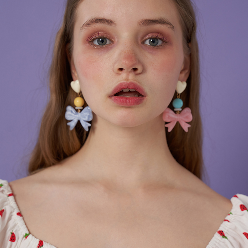 西迟造梦集夸张蝴蝶结设计感耳夹