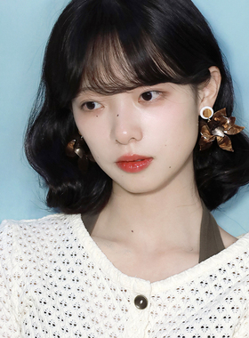 西迟原创设计树脂女立体夸张耳环