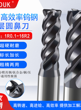 多功能高效率PS钨钢涂层圆鼻刀1R0.1-16R2标长加长不锈钢 钢件用