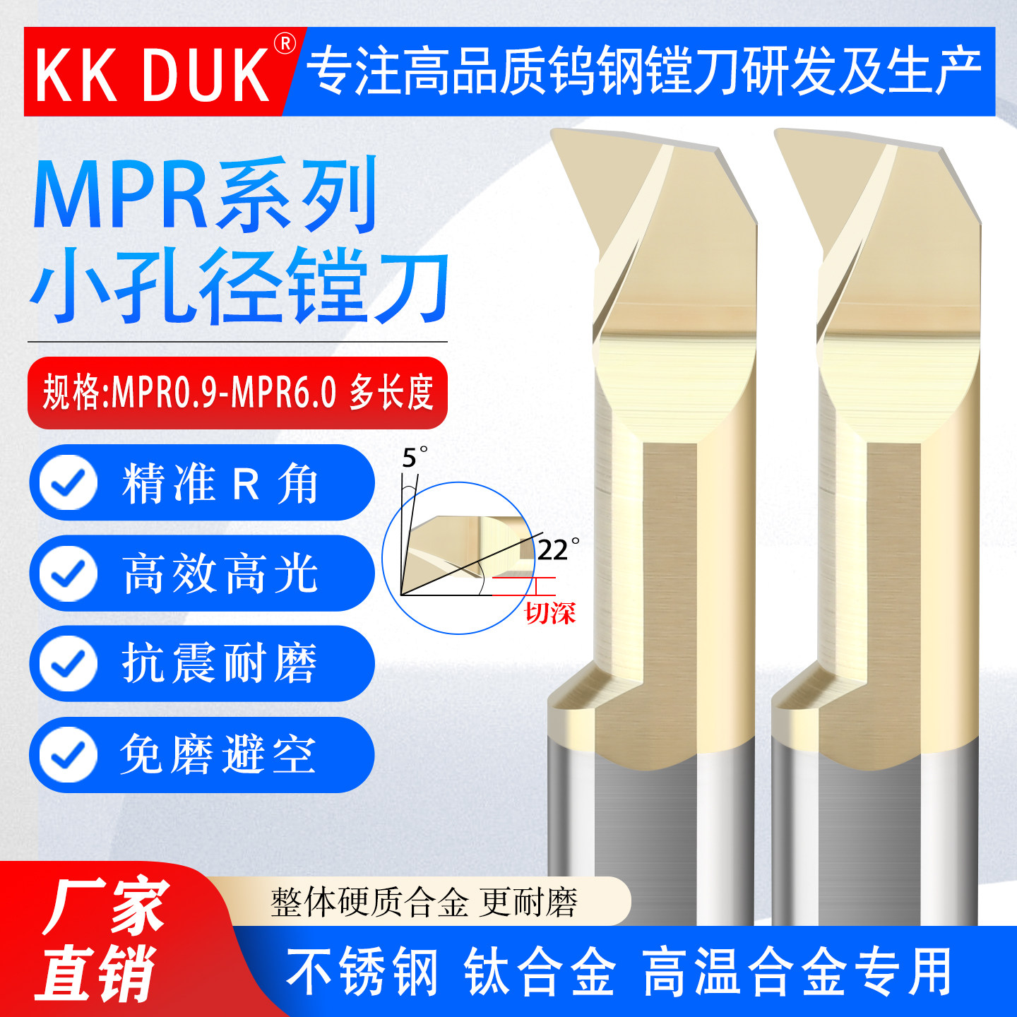 不锈钢钛合金KKDUKMPR仿形镗刀图片