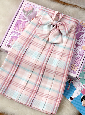 【甜落樱】正版jk格裙原创高腰半身裙粉色日系甜美学生校供百褶裙