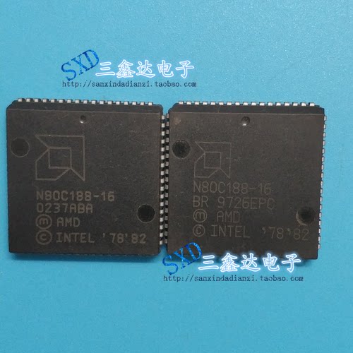 N80C188-16 N80C188原装进口拆机微处理器 PLCC-68质量保证