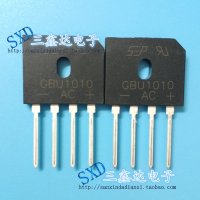 GBU1010 全新原装 直插 10A 1000V 整流桥 扁桥 桥堆 单相 现货