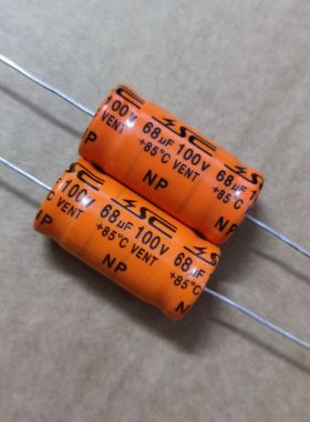 100V68UF 68UF100V全新原装音频音响分频轴向卧式无极电容器16*32