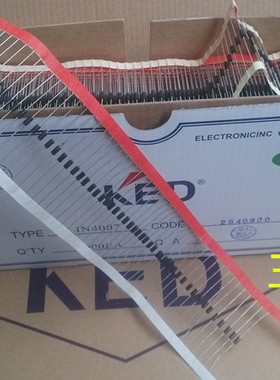 1N4007  IN4007全新KED整流二极管1200A/1A 52编带厂家直销1000个