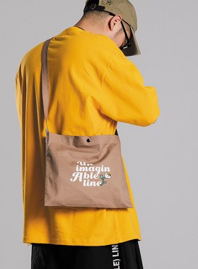 FLOAT ULINE 帆布小包包DIY斜挎单肩包百搭零钱包可爱手机小方包